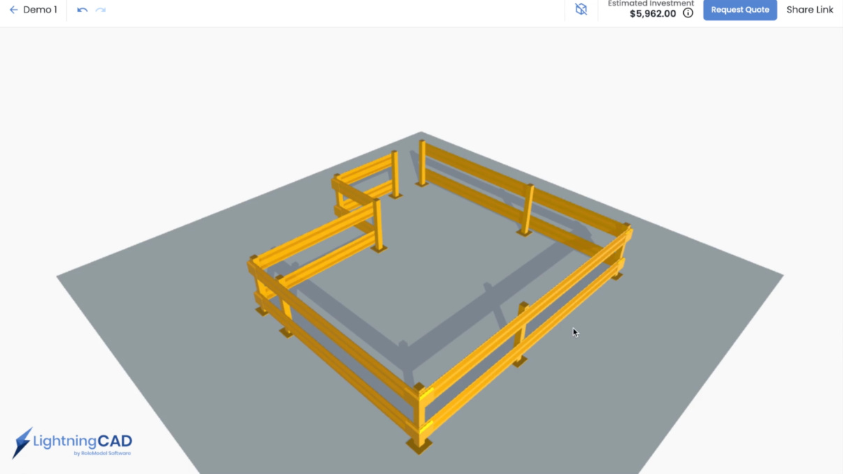 screenshot of Railing Designer